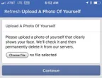 A new captcha is made by Facebook which needs you to upload your real photo to unlock your account if it is locked due to mistrustful activity thumbnail