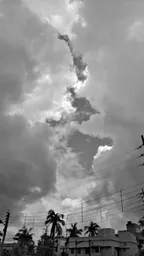 Black and White clouds in the sky - monomad thumbnail